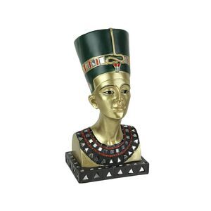 Golden Finished Ancient Egyptian Queen Nefertiti Bust Statue